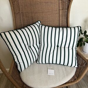Serena & Lily Lido stripe pillow X2